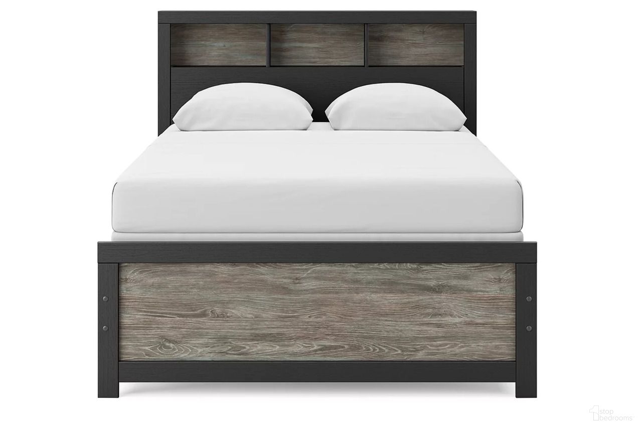 The appearance of Ryderton Full Bookcase Bed In Black and Gray designed by Signature Design by Ashley in the transitional interior design. This black and gray piece of furniture was selected by 1StopBedrooms from Ryderton Collection to add a touch of cosiness and style into your home. Sku: NCB1118-84;NCB1118-85;NCB1118-86. Bed Type: Bookcase Bed. Bed Size: Full.