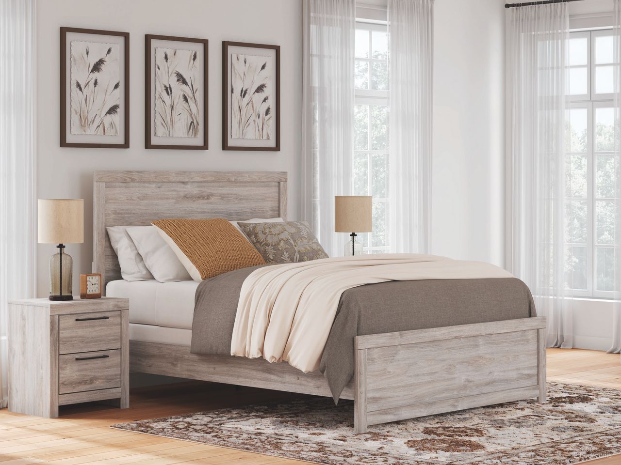 Ryderton Panel Bedroom Set In Gray