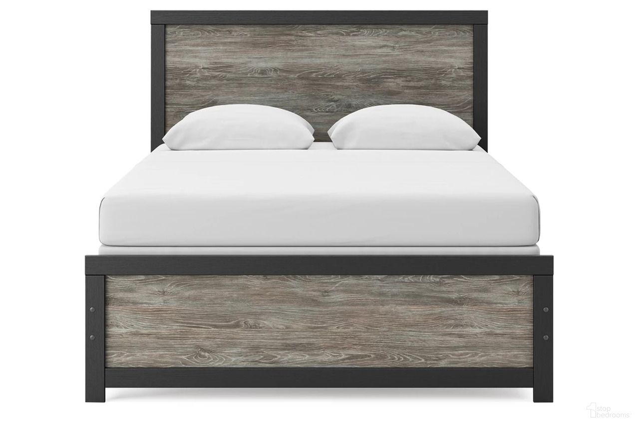 The appearance of Ryderton Queen Panel Bed In Black and Gray designed by Signature Design by Ashley in the transitional interior design. This black and gray piece of furniture was selected by 1StopBedrooms from Ryderton Collection to add a touch of cosiness and style into your home. Sku: NCB1118-71;NCB1118-96. Bed Type: Panel Bed. Bed Size: Queen.
