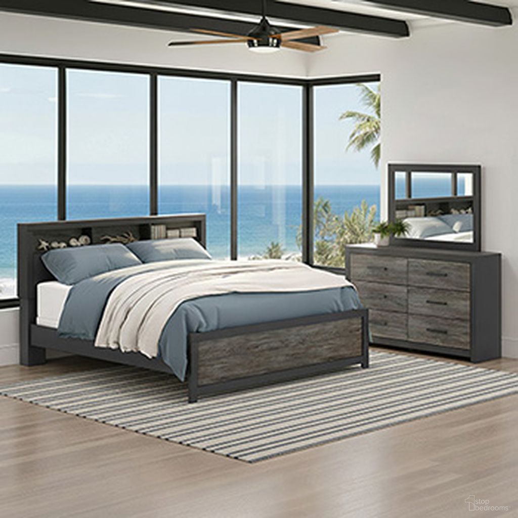 The appearance of Ryderton Twin Bookcase Headboard In Black and Gray designed by Signature Design by Ashley in the transitional interior design. This black and gray piece of furniture  was selected by 1StopBedrooms from Ryderton Collection to add a touch of cosiness and style into your home. Sku: NCB1118-63. Material: Wood. Bed Size: Twin.