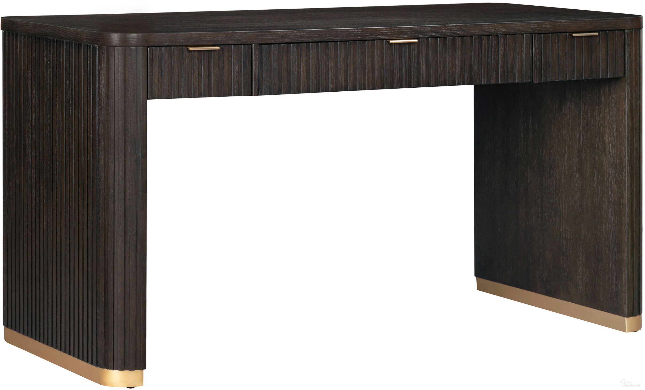 The appearance of Rylan 60 Inch Writing Desk In Dark Roast designed by Aspenhome in the modern / contemporary interior design. This dark roast piece of furniture was selected by 1StopBedrooms from Rylan Collection to add a touch of cosiness and style into your home. Sku: I3404-360WD-DRT. Material: Wood.