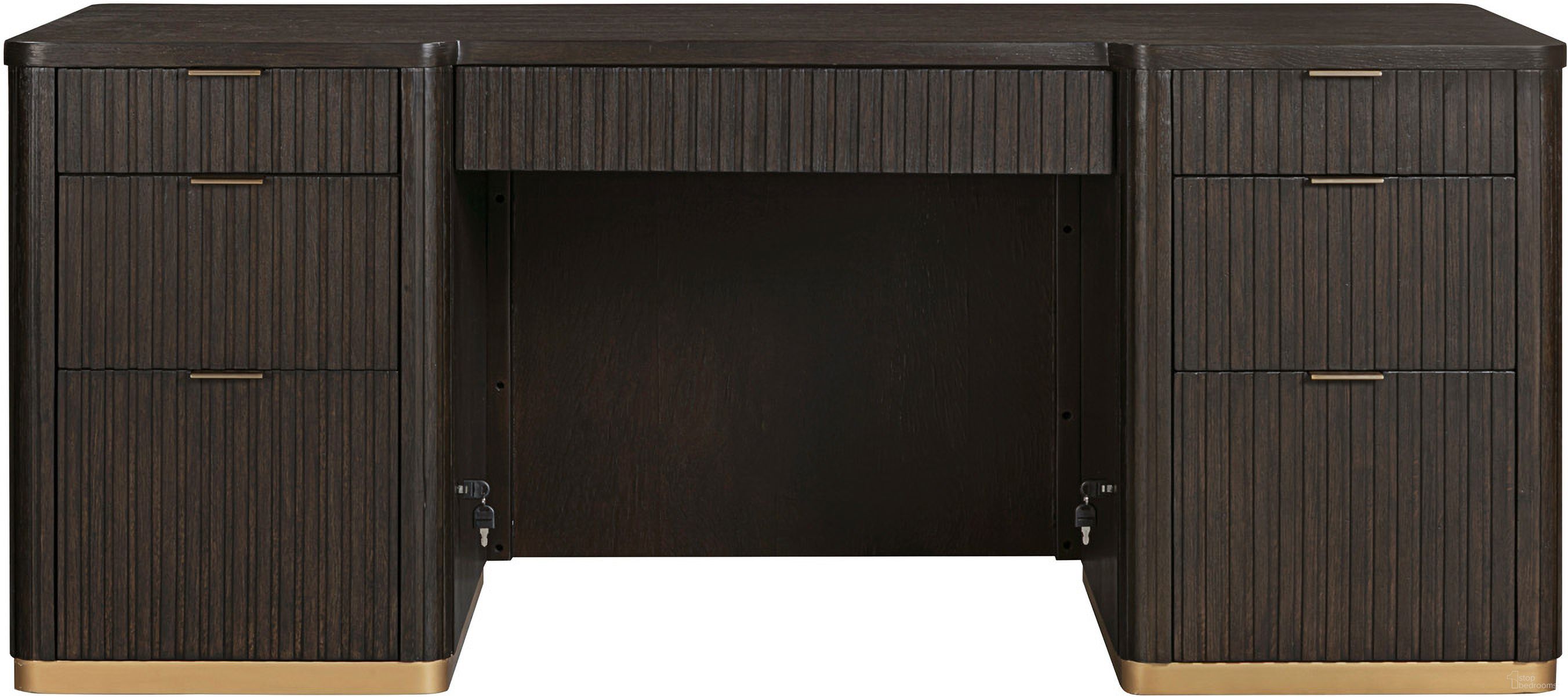 The appearance of Rylan 66 Inch Executive Desk In Dark Roast designed by Aspenhome in the modern / contemporary interior design. This dark roast piece of furniture was selected by 1StopBedrooms from Rylan Collection to add a touch of cosiness and style into your home. Sku: I3404-303-DRT. Material: Wood.