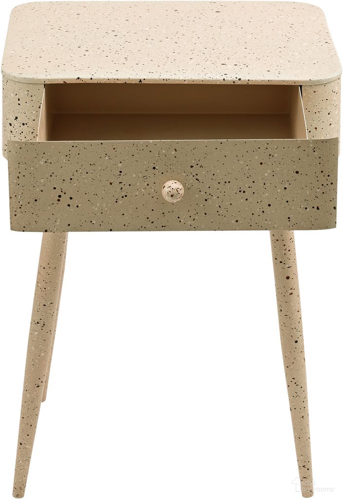 Rylan Iron Night Stand In Beige