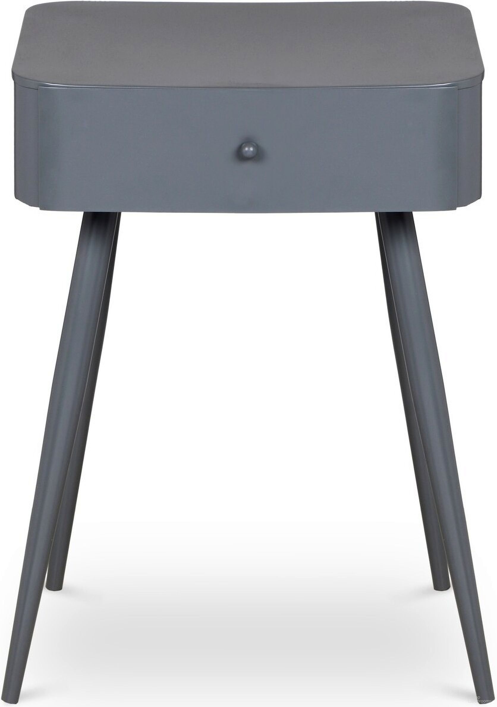 The appearance of Rylan Nightstand In Grey designed by Meridian in the modern / contemporary interior design. This grey piece of furniture was selected by 1StopBedrooms from Rylan Collection to add a touch of cosiness and style into your home. Sku: 331Grey. Material: Iron.