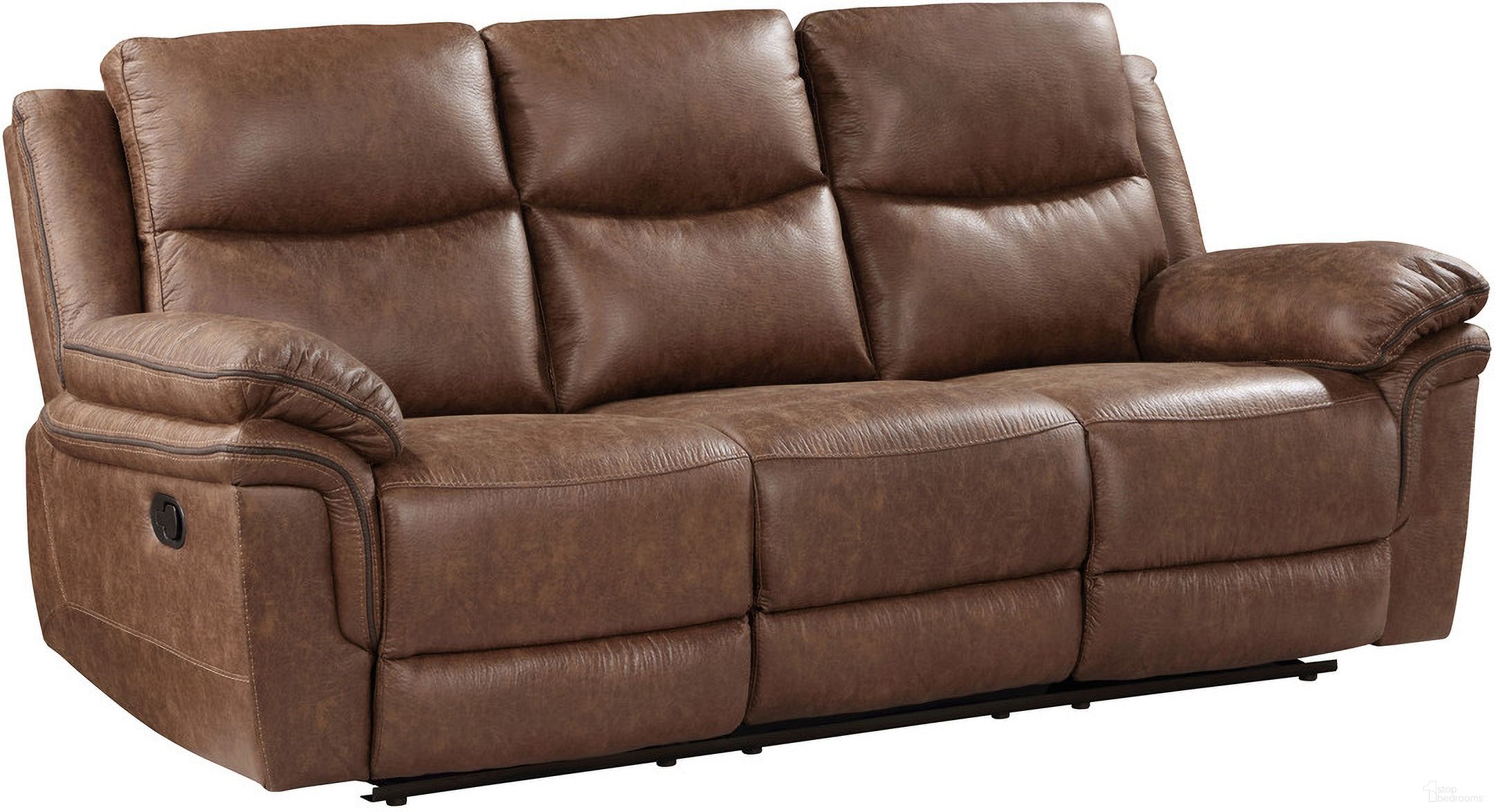 The appearance of Ryland Sofa with Dual Recliner In Brown designed by New Classic in the modern / contemporary interior design. This brown piece of furniture was selected by 1StopBedrooms from Ryland Collection to add a touch of cosiness and style into your home. Sku: U5985-30-BRN. Material: Fabric.
