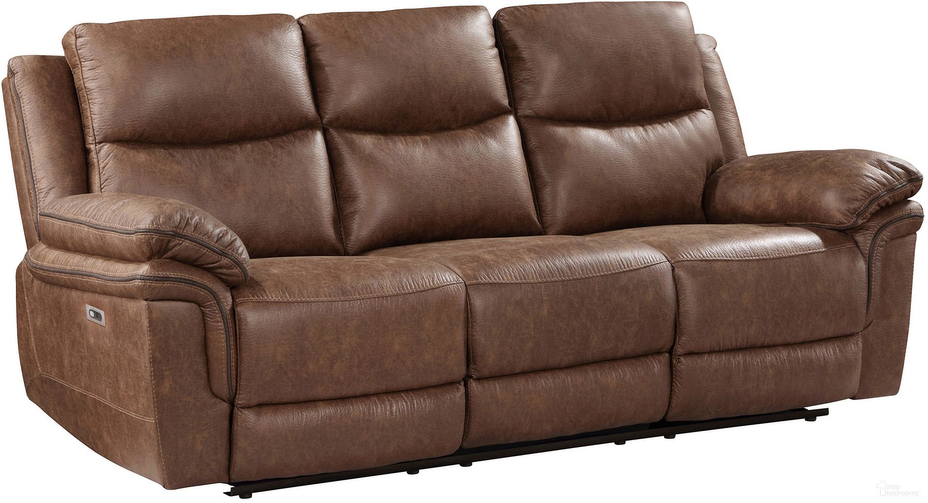 The appearance of Ryland Sofa with Power Footrest In Brown designed by New Classic in the modern / contemporary interior design. This brown piece of furniture was selected by 1StopBedrooms from Ryland Collection to add a touch of cosiness and style into your home. Sku: U5985-30P1-BRN. Material: Fabric.