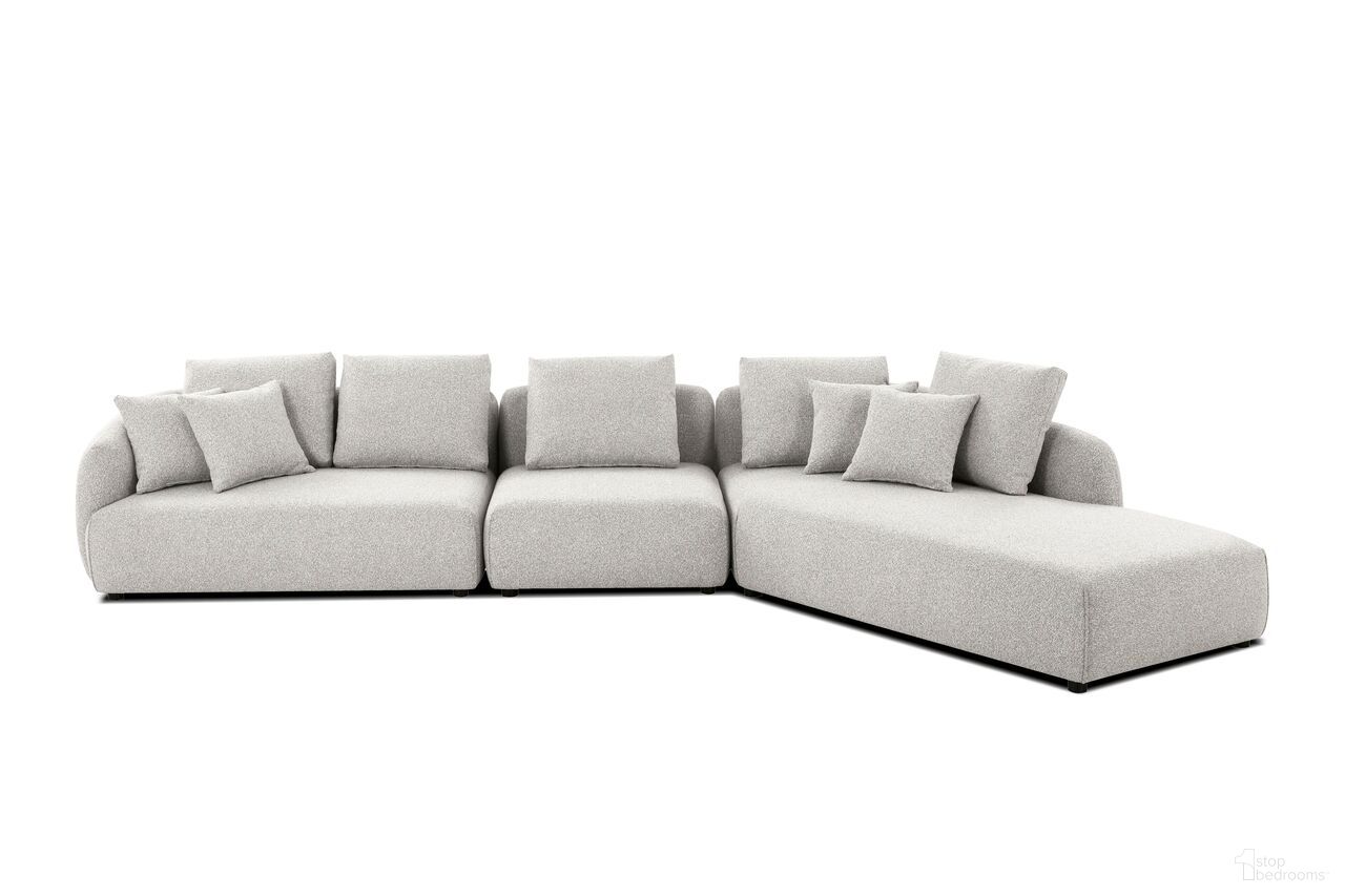 The appearance of Saba 3-Piece Right Facing Chaise Sectional In Oat designed by Mobital in the modern / contemporary interior design. This oat piece of furniture was selected by 1StopBedrooms from Saba Collection to add a touch of cosiness and style into your home. Sku: SER-SABA-OATT-3PCS. Material: Polyester.