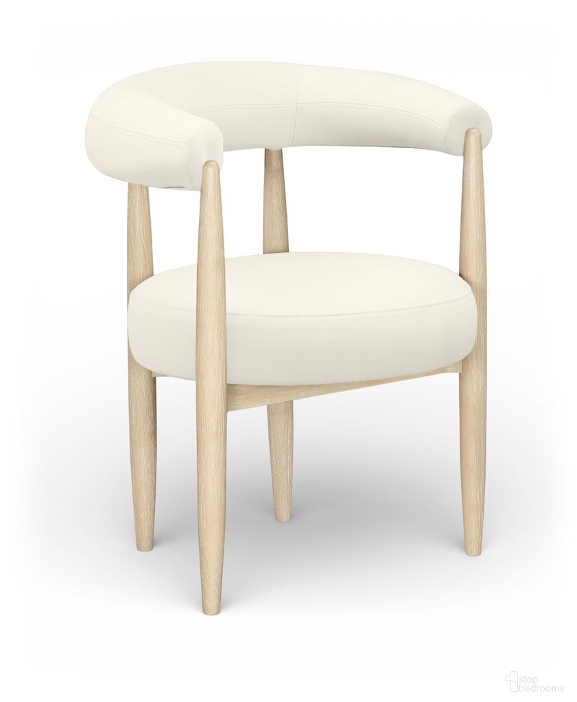 The appearance of Sable Vegan Leather Upholstered Dining Chair Set of 2 In Cream designed by Meridian in the modern / contemporary interior design. This cream piece of furniture  was selected by 1StopBedrooms from Sable Collection to add a touch of cosiness and style into your home. Sku: 88027Cream-C. Material: Foam. Chair Type: Arm Chair.
