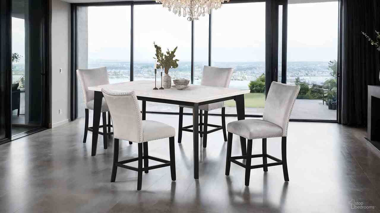 The appearance of Sabro Rect Counter Height Table In Black and White designed by Furniture of America in the modern / contemporary interior design. This black/white piece of furniture  was selected by 1StopBedrooms from Sabro Collection to add a touch of cosiness and style into your home. Sku: FM3330BK-PT-2;FM3330BK-T-1. Table Base Style: Legs. Material: Marble. Table Top Shape: Rectangular. Size: 38" x 70".