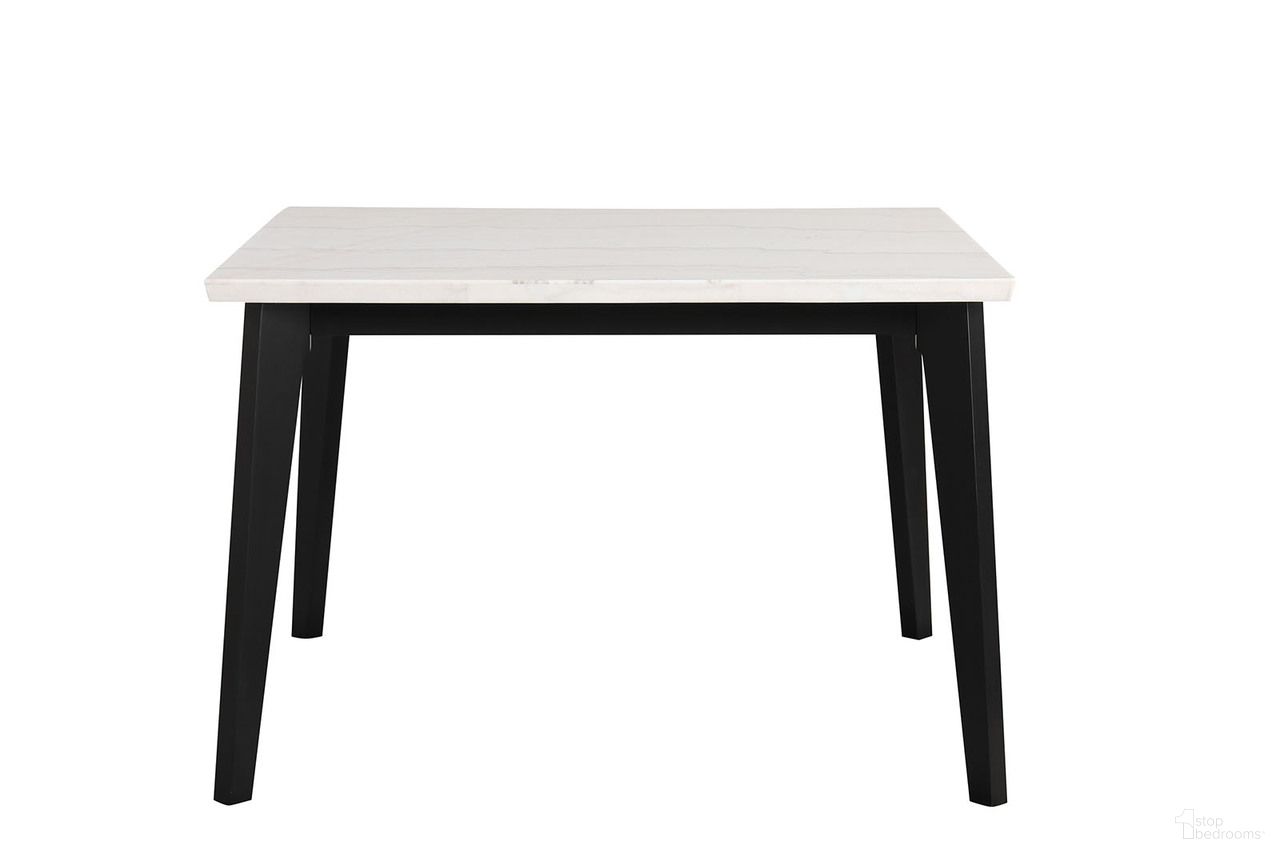 The appearance of Sabro Square Counter Height Table In Black and White designed by Furniture of America in the modern / contemporary interior design. This black/white piece of furniture  was selected by 1StopBedrooms from Sabro Collection to add a touch of cosiness and style into your home. Sku: FM3330BK-PT-2;FM3330BK-ST-1. Table Base Style: Legs. Table Top Shape: Square. Material: Marble. Size: 54" x 54".