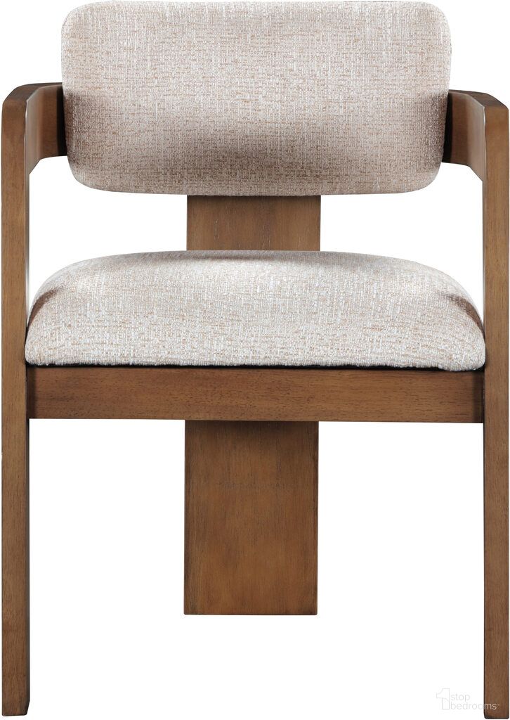 The appearance of Sacha Linen Textured Fabric Dining Chair Set of 2 In Beige and Brown designed by Meridian in the modern / contemporary interior design. This beige and brown piece of furniture  was selected by 1StopBedrooms from Sacha Collection to add a touch of cosiness and style into your home. Sku: 11093Beige-C. Material: Polyester. Chair Type: Arm Chair.