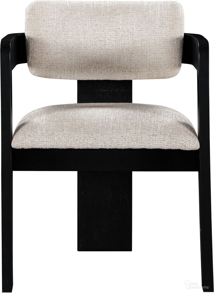 The appearance of Sacha Linen Textured Fabric Dining Chair Set of 2 In Black and Beige designed by Meridian in the modern / contemporary interior design. This black and beige piece of furniture  was selected by 1StopBedrooms from Sacha Collection to add a touch of cosiness and style into your home. Sku: 11092Beige-C. Material: Polyester. Chair Type: Arm Chair.