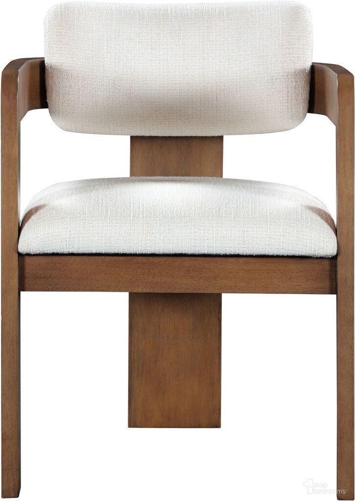 The appearance of Sacha Linen Textured Fabric Dining Chair Set of 2 In Brown and Cream designed by Meridian in the modern / contemporary interior design. This brown and cream piece of furniture was selected by 1StopBedrooms from Sacha Collection to add a touch of cosiness and style into your home. Sku: 11093Cream-C. Material: Polyester. Chair Type: Arm Chair.