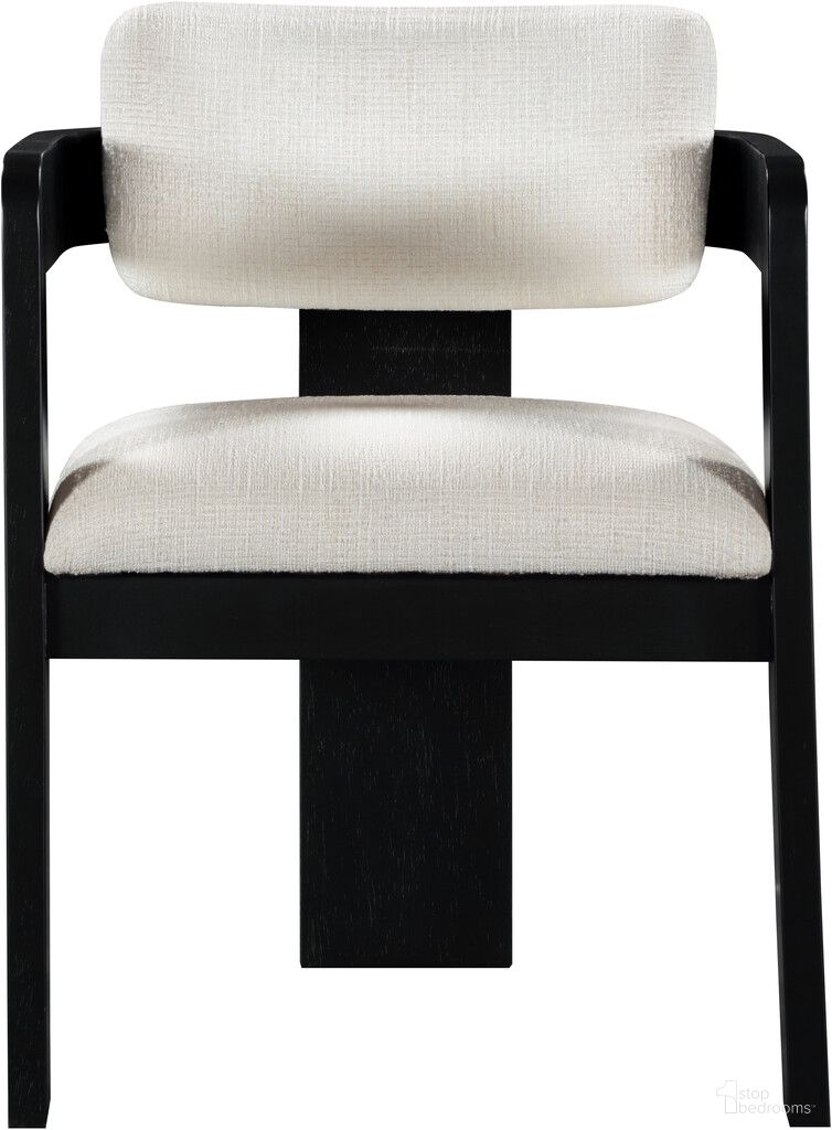 The appearance of Sacha Linen Textured Fabric Dining Chair Set of 2 In Cream and Black designed by Meridian in the modern / contemporary interior design. This cream and black piece of furniture was selected by 1StopBedrooms from Sacha Collection to add a touch of cosiness and style into your home. Sku: 11092Cream-C. Material: Polyester. Chair Type: Arm Chair.