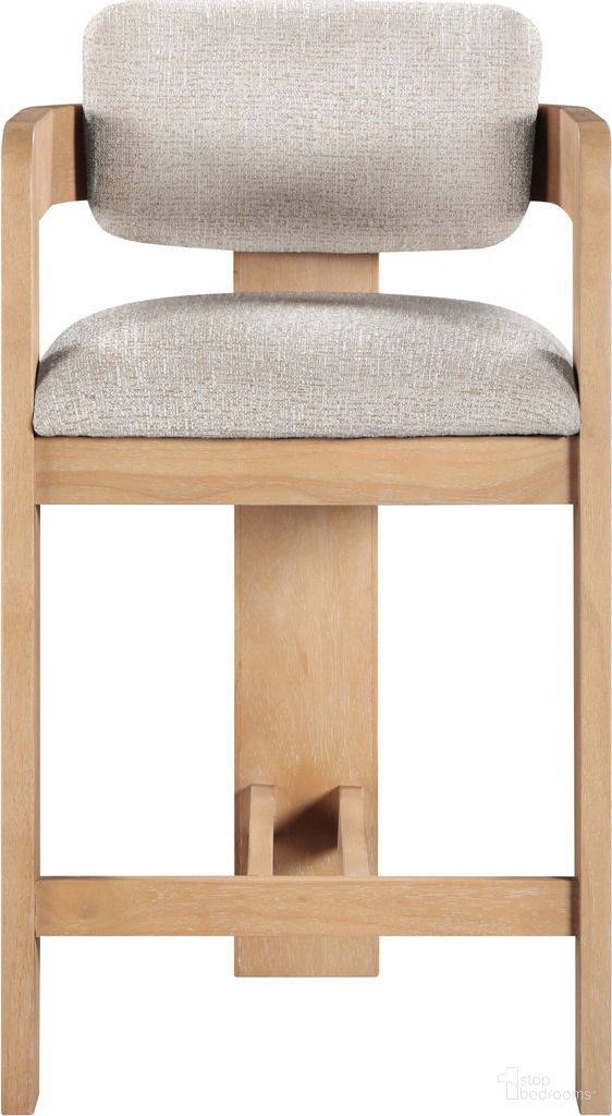 The appearance of Sacha Linen Textured Fabric Upholstered Counter Stool In Beige and Natural designed by Meridian in the modern / contemporary interior design. This beige/natural piece of furniture was selected by 1StopBedrooms from Sacha Collection to add a touch of cosiness and style into your home. Sku: 11074Beige-C. Material: Linen.