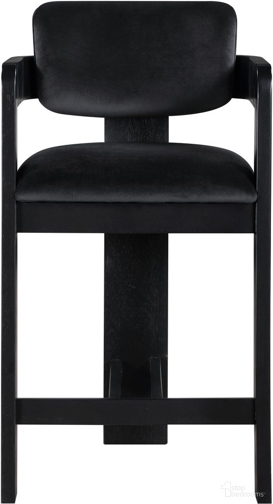 The appearance of Sacha Velvet Stool In Black designed by Meridian in the modern / contemporary interior design. This black piece of furniture was selected by 1StopBedrooms from Sacha Collection to add a touch of cosiness and style into your home. Sku: 11078Black-C. Material: Velvet.