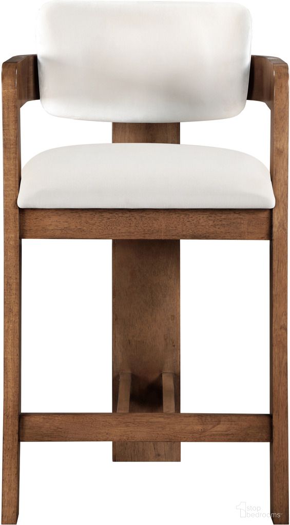 The appearance of Sacha Velvet Stool In Brown and Cream designed by Meridian in the modern / contemporary interior design. This brown and cream piece of furniture  was selected by 1StopBedrooms from Sacha Collection to add a touch of cosiness and style into your home. Sku: 11079Cream-C. Material: Velvet.