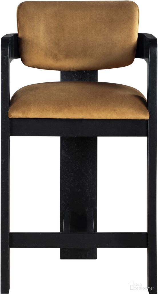The appearance of Sacha Velvet Stool In Saddle and Black designed by Meridian in the modern / contemporary interior design. This saddle and black piece of furniture was selected by 1StopBedrooms from Sacha Collection to add a touch of cosiness and style into your home. Sku: 11078Saddle-C. Material: Velvet.