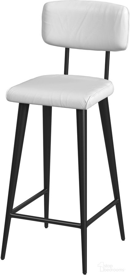 The appearance of Saddle Leather Rectangular 26 Inch Counter Stool In White designed by Butler Specialty Company in the industrial interior design. This white piece of furniture was selected by 1StopBedrooms from Saddle Collection to add a touch of cosiness and style into your home. Sku: 5378411. Material: Iron.