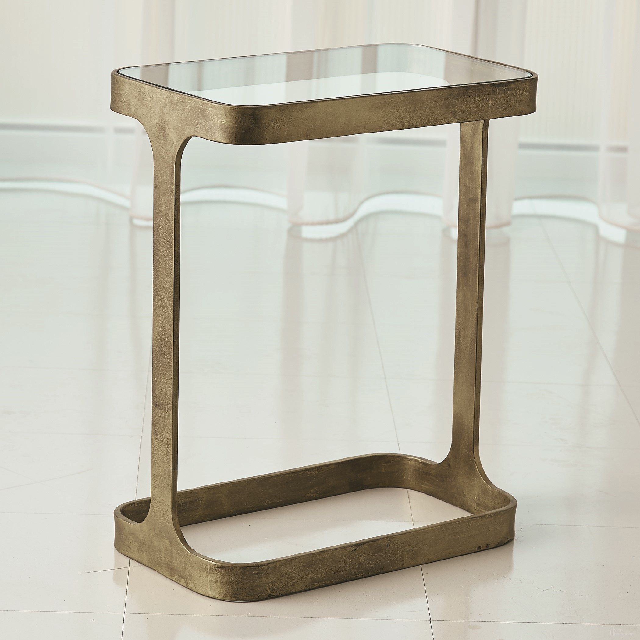 The appearance of Saddle Table In Antique Gold designed by Global Views in the modern / contemporary interior design. This gold piece of furniture  was selected by 1StopBedrooms from Saddle Collection to add a touch of cosiness and style into your home. Sku: 790867. Material: Iron.