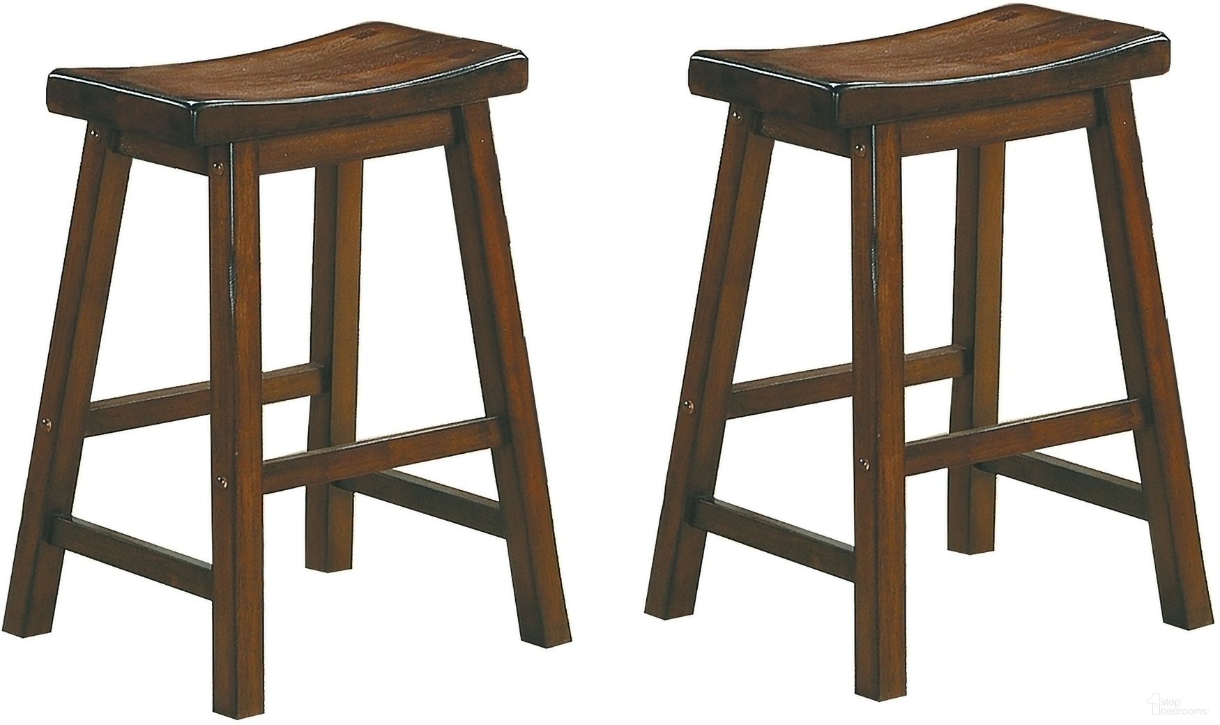 Saddleback 24" Distressed Cherry Stool Set of 2