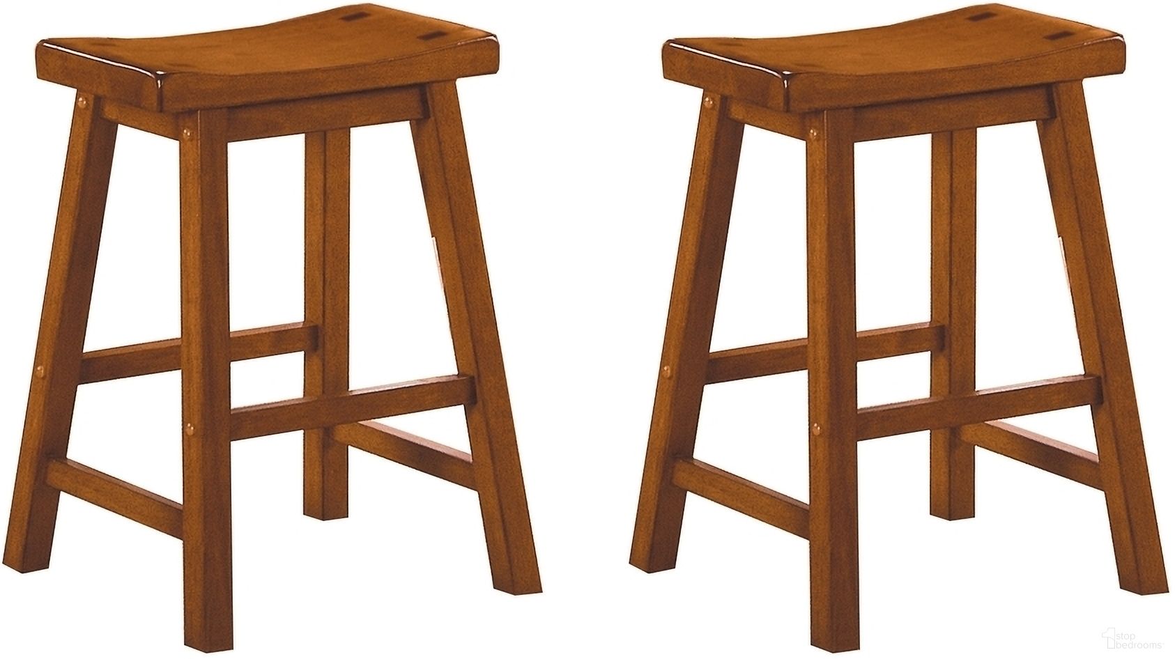 Saddleback 24" Oak Stool Set of 2