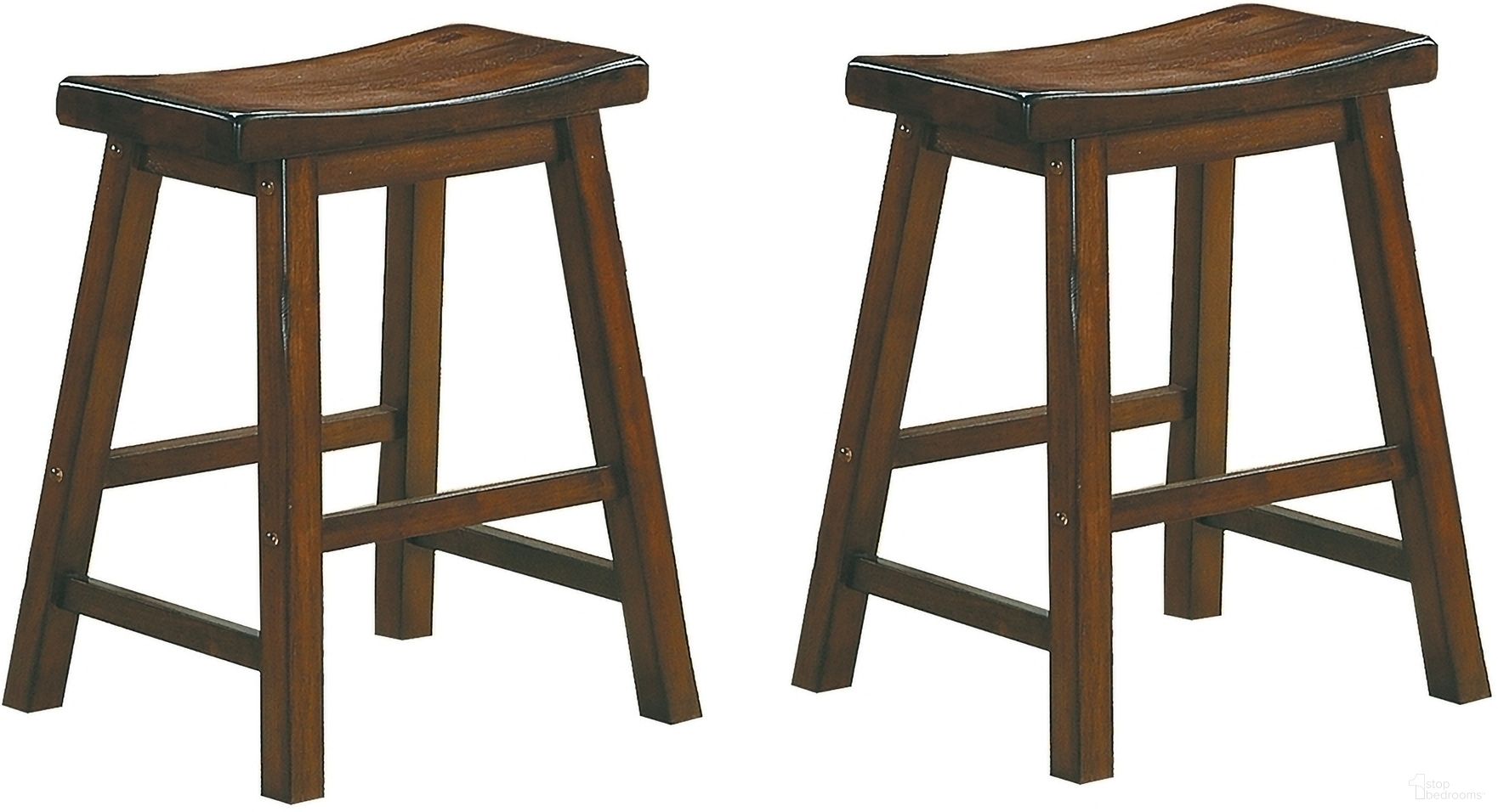 Saddleback 18" Stool Set of 2 In Cherry