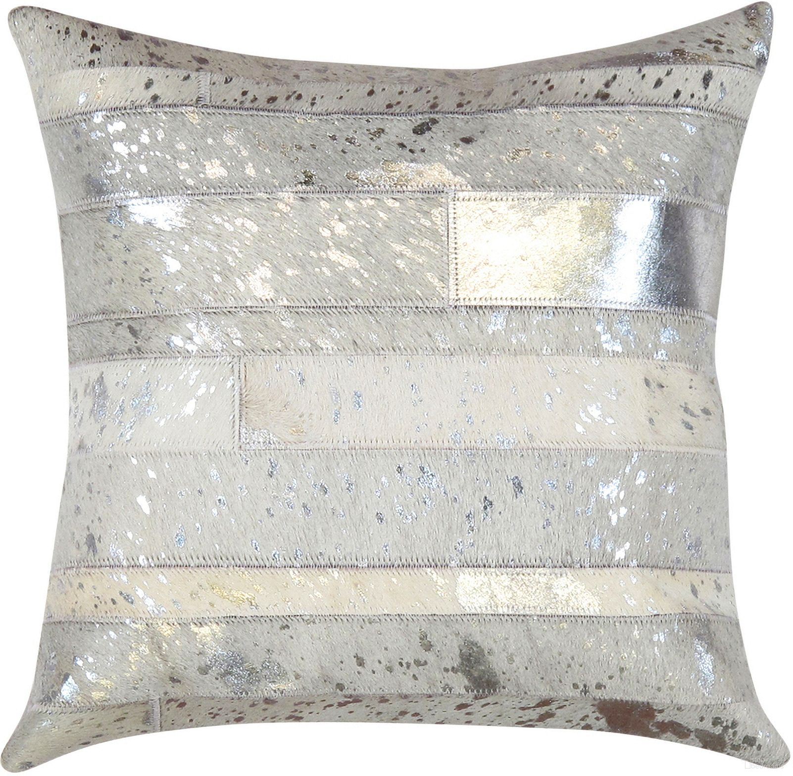 The appearance of Safari Striped Cowhide 20" Decorative Throw Pillow In Ivory and Silver designed by Pasargad Home in the modern / contemporary interior design. This ivory and silver piece of furniture  was selected by 1StopBedrooms from Safari Collection to add a touch of cosiness and style into your home. Sku: picu-28. Material: Cow Hide.