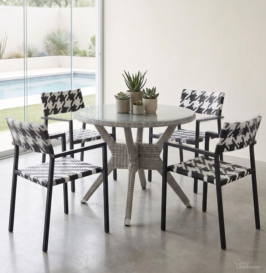 Safavieh PAT Grey Round Dining Room Set