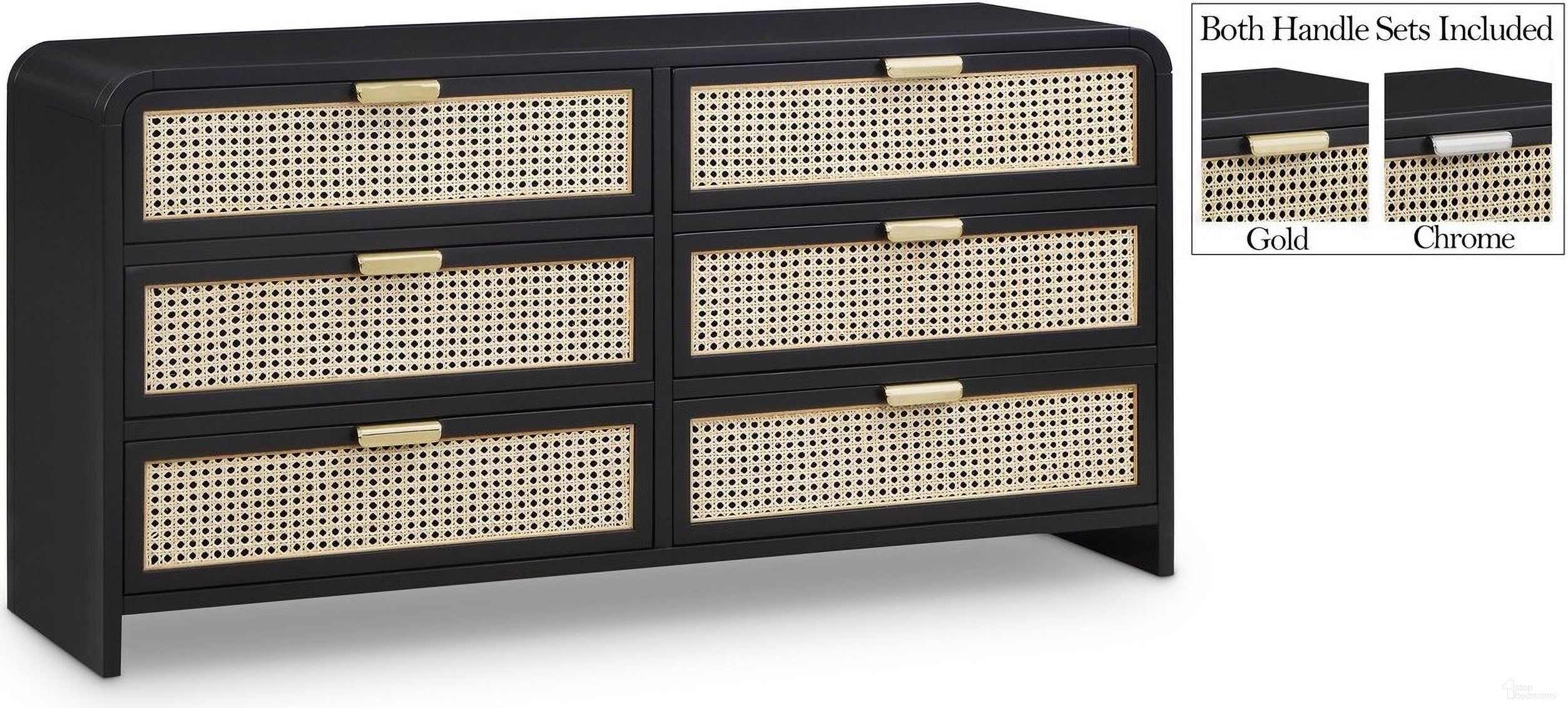 The appearance of Sage Dresser In Black designed by Meridian in the modern / contemporary interior design. This black piece of furniture was selected by 1StopBedrooms from Sage Collection to add a touch of cosiness and style into your home. Sku: 873Black-D. Material: Rubberwood.