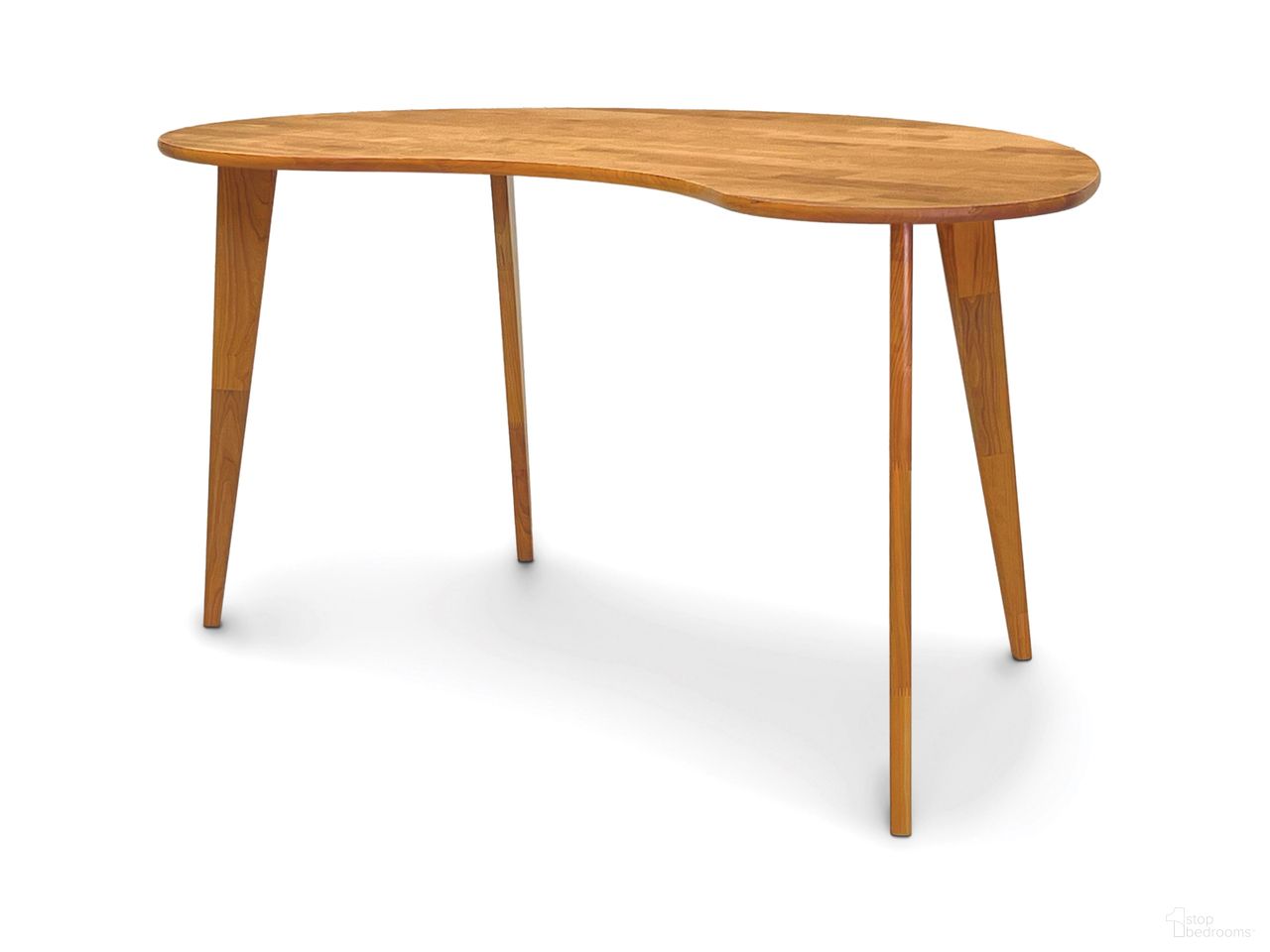 The appearance of Sage Kidney Desk With Wood Legs In Natural Cherry designed by Abelain Home in the transitional interior design. This natural cherry piece of furniture was selected by 1StopBedrooms from Sage Collection to add a touch of cosiness and style into your home. Sku: 8-SAG-6036-29W-03. Material: Wood.