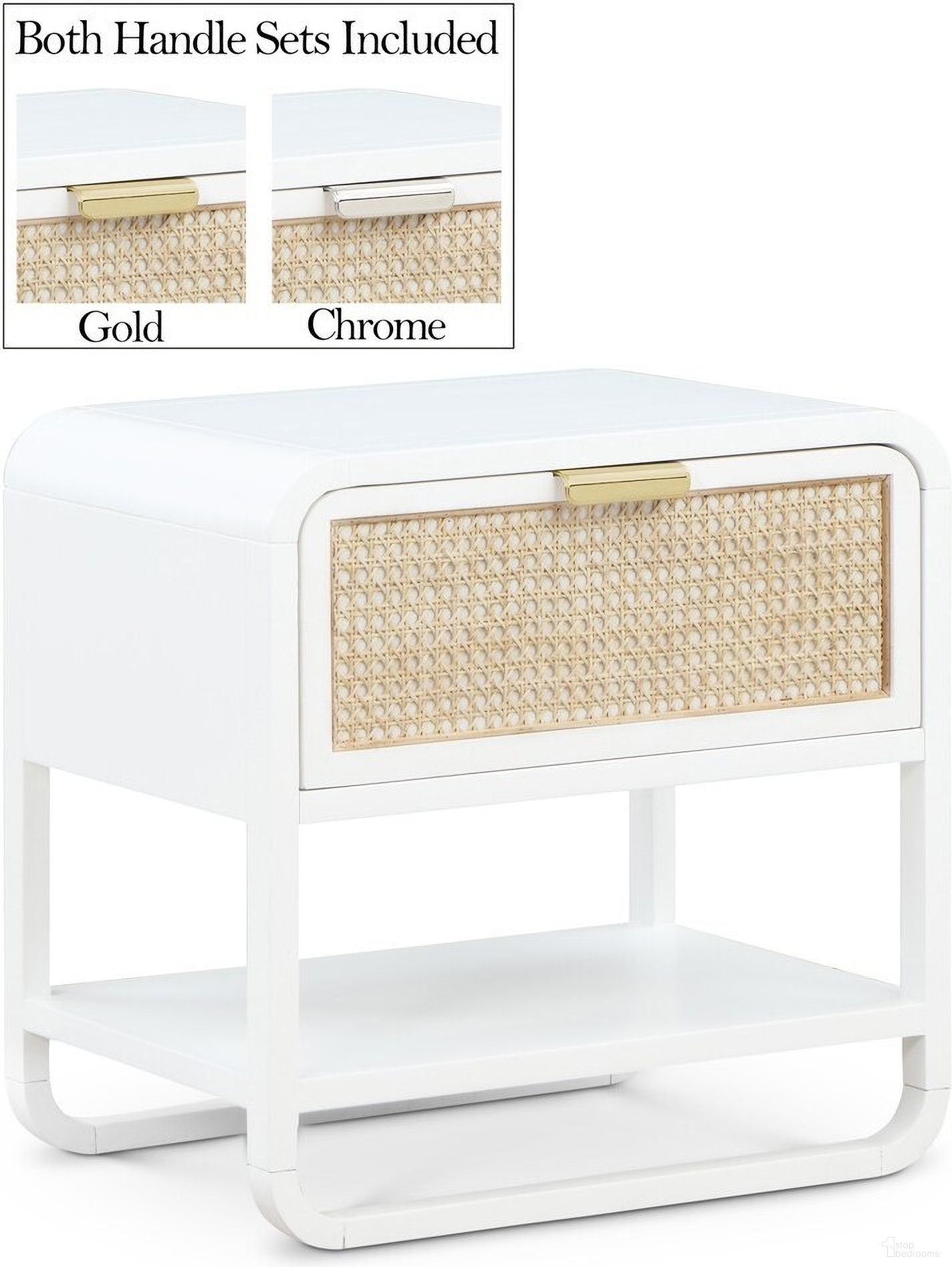 The appearance of Sage Wood Veneer Night Stand In White designed by Meridian in the modern / contemporary interior design. This white piece of furniture was selected by 1StopBedrooms from Sage Collection to add a touch of cosiness and style into your home. Sku: 873White-NS. Material: MDF.