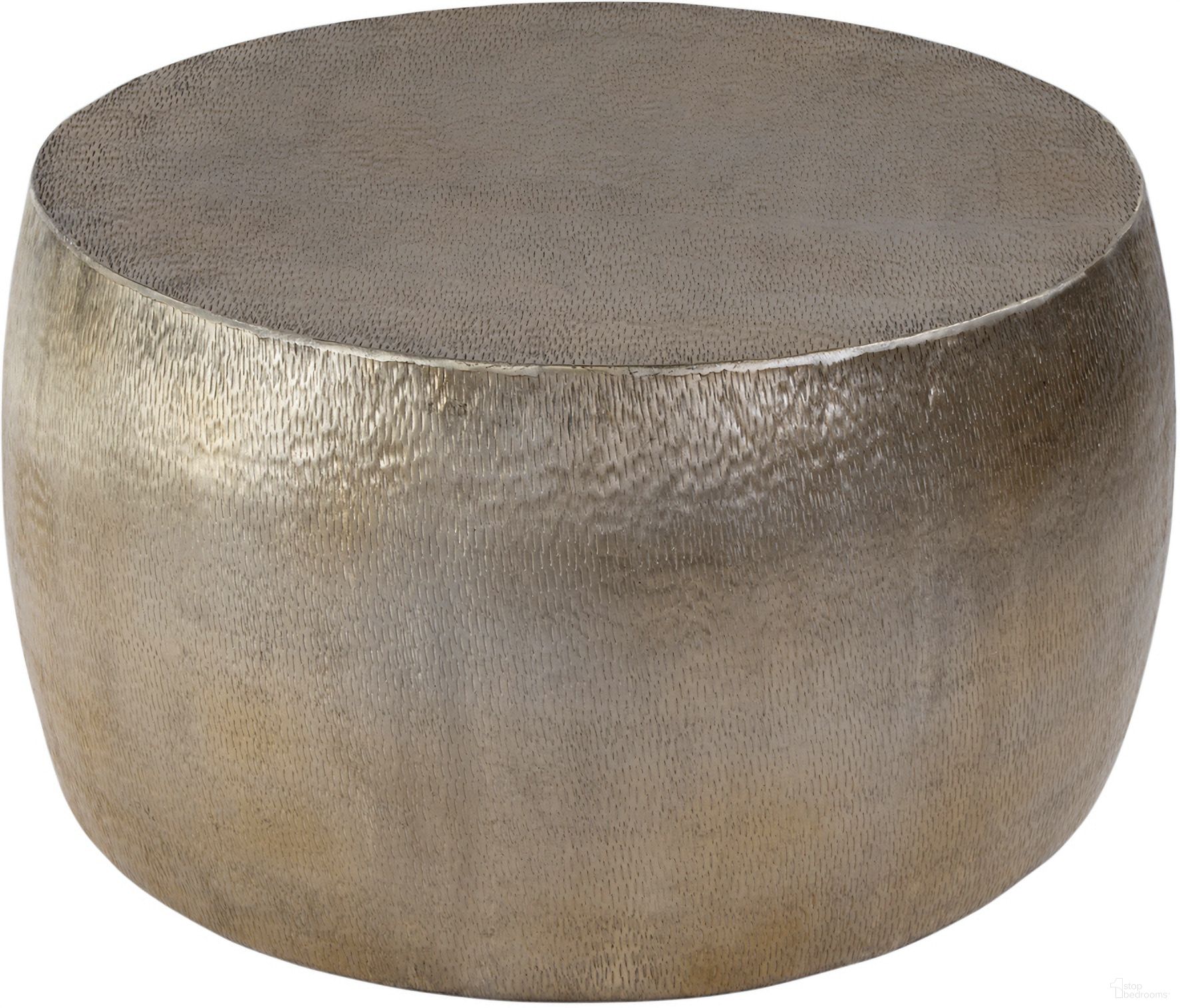 The appearance of Sahara 31.5 Inch Round Stainless Steel Coffee Table In Antique Gold designed by Butler Specialty Company in the bohemian interior design. This antique gold piece of furniture was selected by 1StopBedrooms from Sahara Collection to add a touch of cosiness and style into your home. Sku: 5938226. Material: Stainless Steel.
