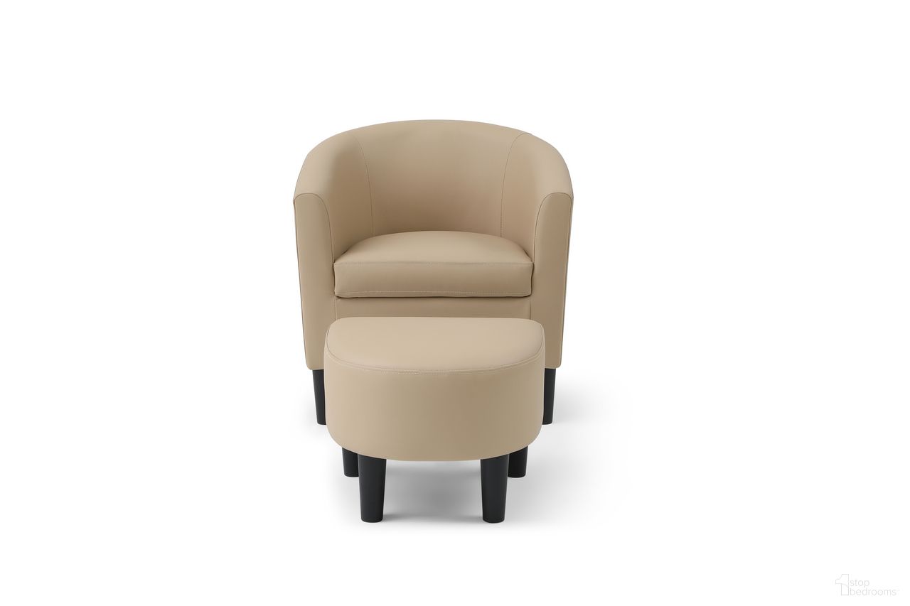 The appearance of Salem Chair and Ottoman In Beige designed by Glory in the modern / contemporary interior design. This beige piece of furniture was selected by 1StopBedrooms from Salem Collection to add a touch of cosiness and style into your home. Sku: G00204-C. Material: Wood.