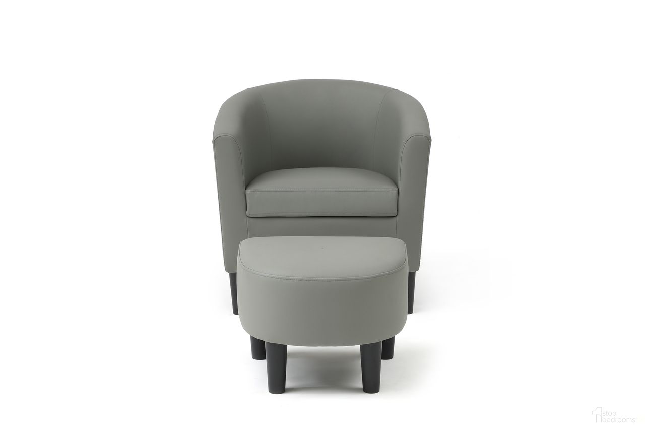 The appearance of Salem Chair and Ottoman In Gray designed by Glory in the modern / contemporary interior design. This gray piece of furniture was selected by 1StopBedrooms from Salem Collection to add a touch of cosiness and style into your home. Sku: G00201-C. Material: Wood.