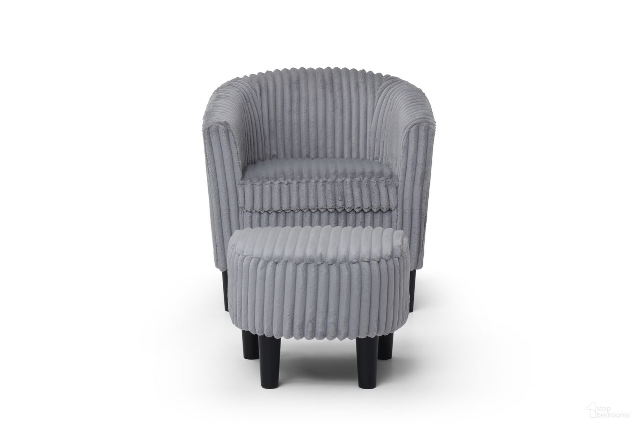 The appearance of Salem Chair and Ottoman In Gray designed by Glory in the modern / contemporary interior design. This gray piece of furniture was selected by 1StopBedrooms from Salem Collection to add a touch of cosiness and style into your home. Sku: G00206-C. Material: Wood.