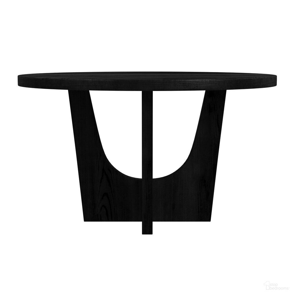 The appearance of Salem Round Dining Table with Wood Top In Black designed by Picket House in the modern / contemporary interior design. This black piece of furniture was selected by 1StopBedrooms from Salem Collection to add a touch of cosiness and style into your home. Sku: D-17380-8-TT1;D-17380-8-DTB. Table Base Style: Trestle. Table Top Shape: Round. Size: 31". Material: Oak.