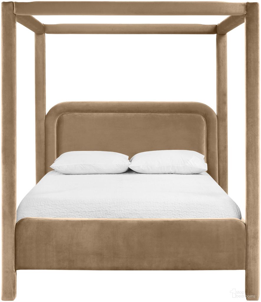 The appearance of Salina Velvet Upholstered Full Bed In Beige designed by Meridian in the modern / contemporary interior design. This beige piece of furniture  was selected by 1StopBedrooms from Salina Collection to add a touch of cosiness and style into your home. Sku: B1295Beige-F Box 1/2 (Headboard / Footboard / Support on Headboard / Slats);B1295Beige-F Box 2/2 (Rails / Bed Post / Support on Headboard Length / Center Rail). Bed Size: Full. Material: Velvet. Bed Type: Upholstered Bed.