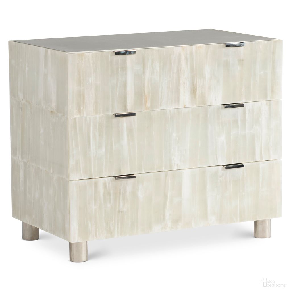 The appearance of Salka Nightstand In Cream designed by Bernhardt in the modern / contemporary interior design. This cream piece of furniture  was selected by 1StopBedrooms from Salka Collection to add a touch of cosiness and style into your home. Sku: 332234. Material: Stone.