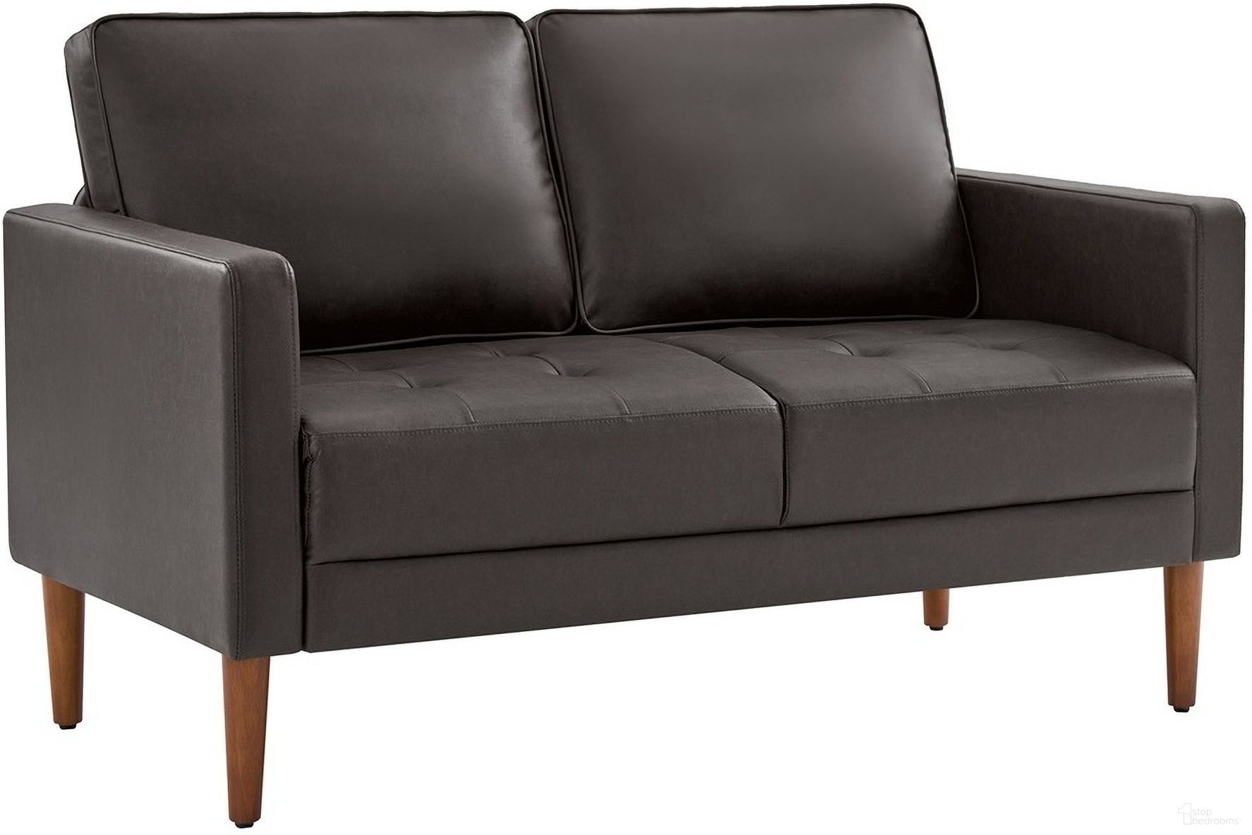 The appearance of Salma Sofa In Brown designed by Karat Home in the modern / contemporary interior design. This brown piece of furniture  was selected by 1StopBedrooms from Salma Collection to add a touch of cosiness and style into your home. Sku: SFYF1200-BRN. Material: Faux Leather.