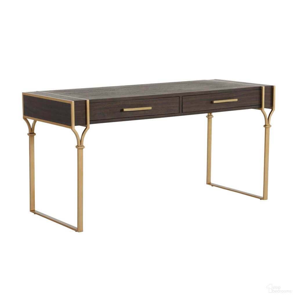 The appearance of Salvador Desk In Painted Champagne and Dark Brown designed by Gabby in the transitional interior design. This painted champagne/dark brown piece of furniture was selected by 1StopBedrooms from Salvador Collection to add a touch of cosiness and style into your home. Sku: SCH-166250. Material: Mindi Veneer.