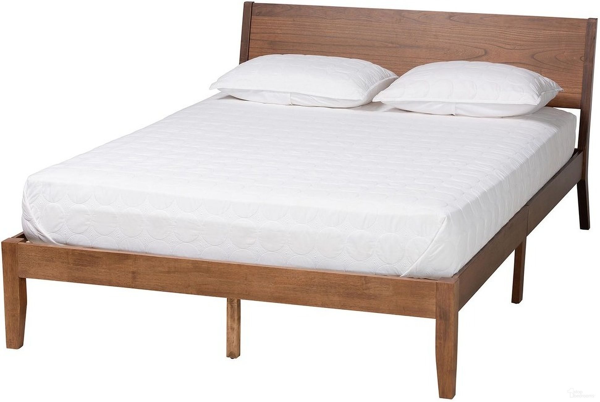 Salvatore Wood King Platform Bed In Walnut Brown