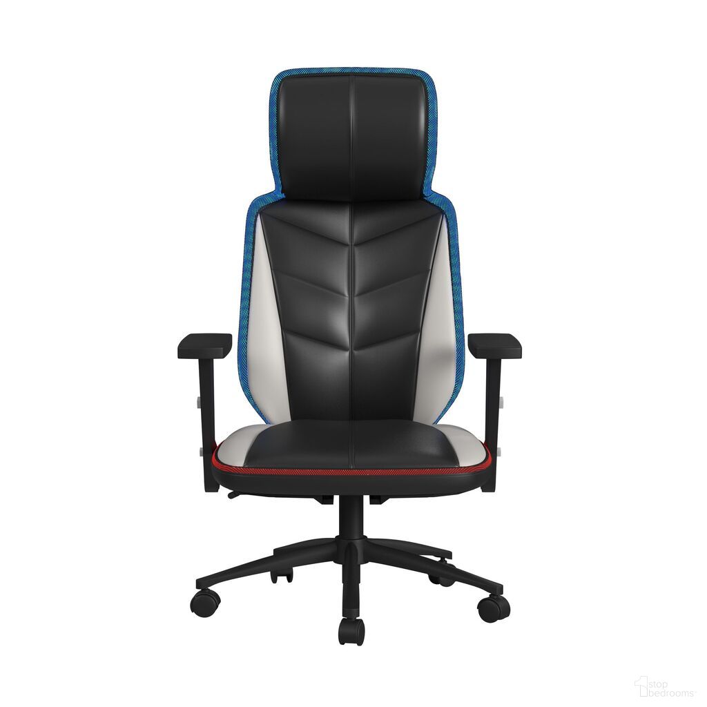 The appearance of Salzburg Gaming Chair with LED and Speaker In Black and Khaki designed by Picket House in the modern / contemporary interior design. This black/khaki piece of furniture  was selected by 1StopBedrooms from Salzburg Collection to add a touch of cosiness and style into your home. Sku: G-6710-8-GC3E. Material: Polyurethane.