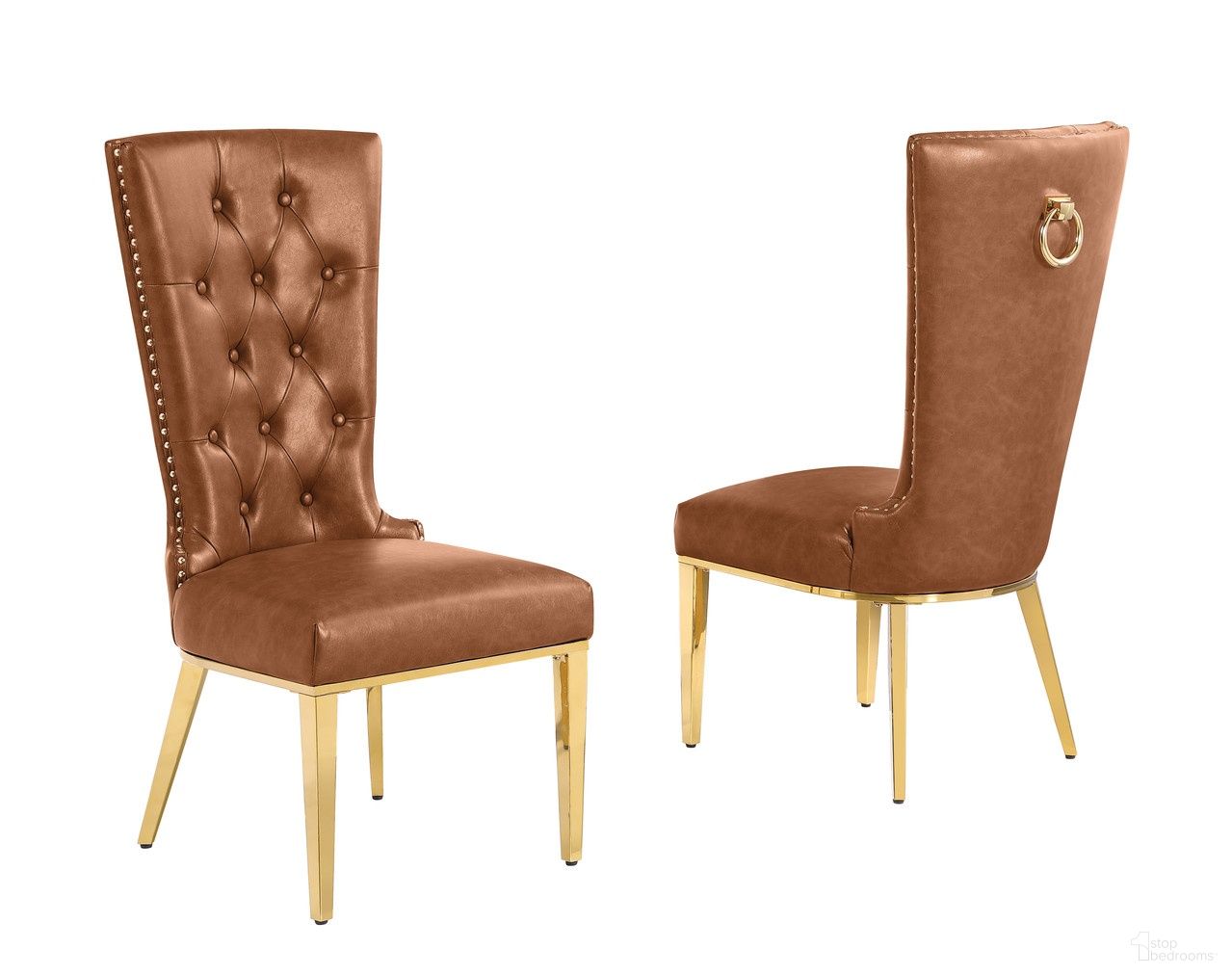 The appearance of Sam Leather Air Dining Chair Set of 2 in Toffee designed by Best Quality Furniture in the glam interior design. This toffee piece of furniture was selected by 1StopBedrooms from Sam Collection to add a touch of cosiness and style into your home. Sku: SC258. Material: Leather. Chair Type: Side Chair.