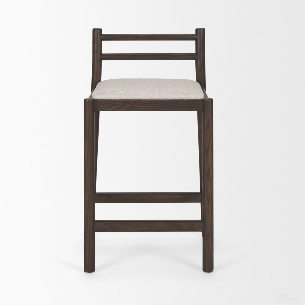 The appearance of Sam Wood And Fabric Counter Stool In Brown designed by Mercana in the modern / contemporary interior design. This brown piece of furniture was selected by 1StopBedrooms from Sam Collection to add a touch of cosiness and style into your home. Sku: 70852. Material: Fabric.