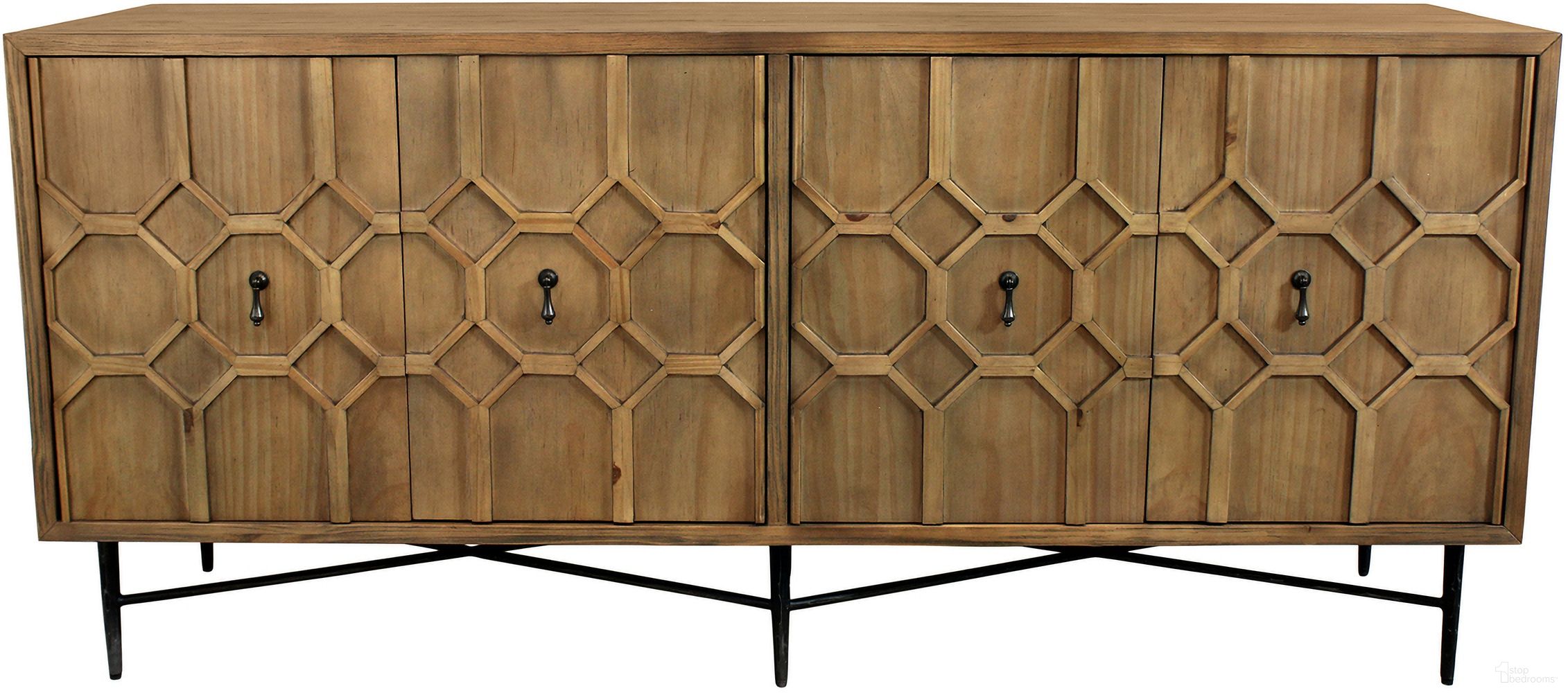 The appearance of Samara 4-Door Sideboard In Natural designed by Moti in the transitional interior design. This natural piece of furniture was selected by 1StopBedrooms from Samara Collection to add a touch of cosiness and style into your home. Sku: 69009014. Material: Pine.