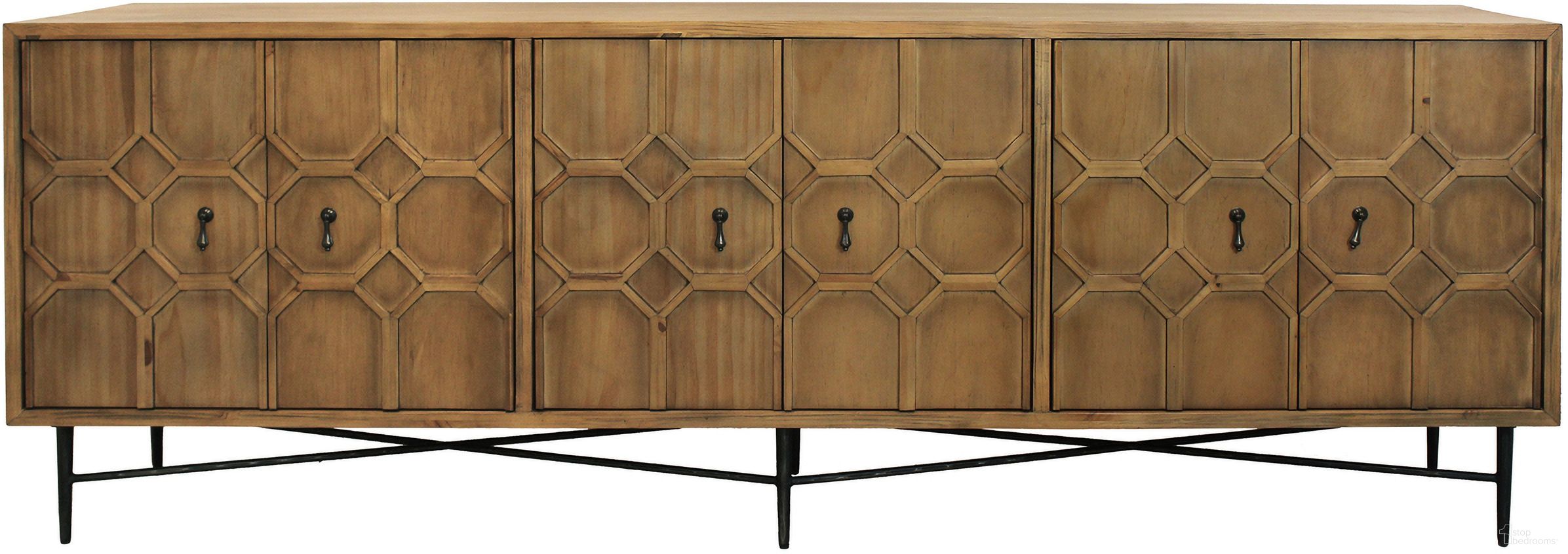 The appearance of Samara 6-Door Sideboard In Natural designed by Moti in the transitional interior design. This natural piece of furniture was selected by 1StopBedrooms from Samara Collection to add a touch of cosiness and style into your home. Sku: 69009017. Material: Pine.
