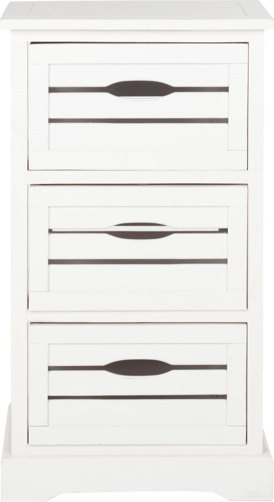 The appearance of Samara Distressed Cream 3-Drawer Cabinet designed by Safavieh in the rustic / southwestern interior design. This vintage distressed cream piece of furniture was selected by 1StopBedrooms from Samara Collection to add a touch of cosiness and style into your home. Sku: AMH5713A. Material: Wood.