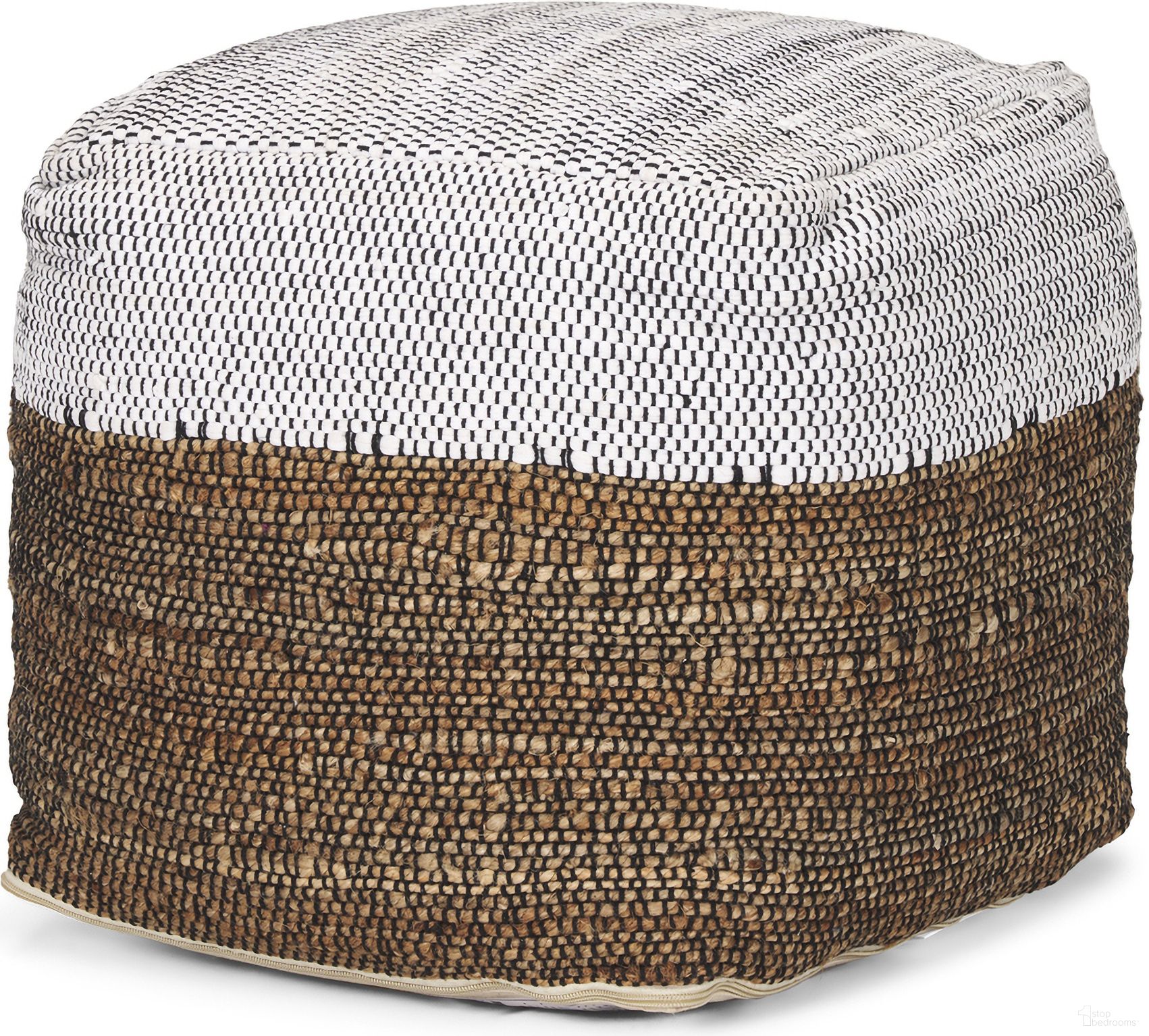 The appearance of Samiya Pouf In Jute designed by Mercana in the modern / contemporary interior design. This jute piece of furniture was selected by 1StopBedrooms from Samiya Collection to add a touch of cosiness and style into your home. Sku: 70760. Material: Cotton.
