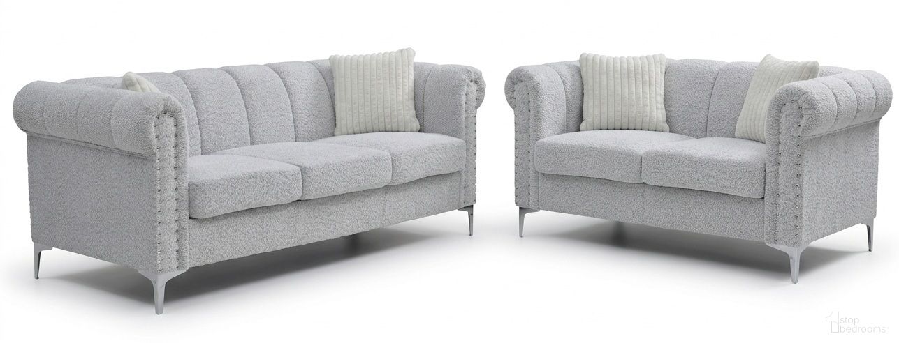 The appearance of Sammy Teddy Bear Chenille Rolled Arm Living Room Set in Gray designed by Glory in the transitional interior design. This gray piece of furniture was selected by 1StopBedrooms from Sammy Collection to add a touch of cosiness and style into your home. Sku: G00340A-S;G00340A-L. Material: Chenille.